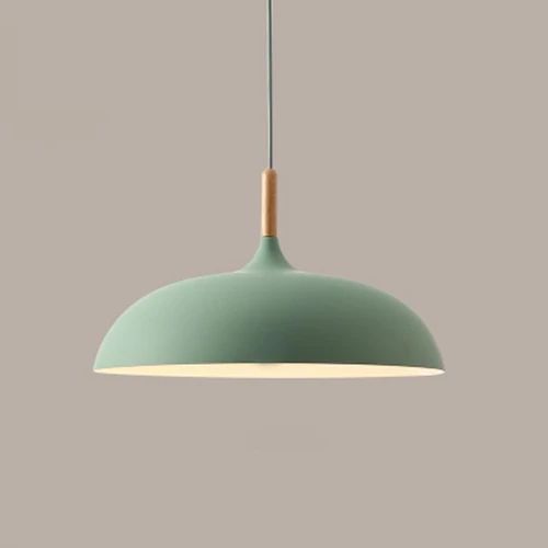 PastelGlow | Retro-Style Metal Pendant Light for Kitchen Illumination 8