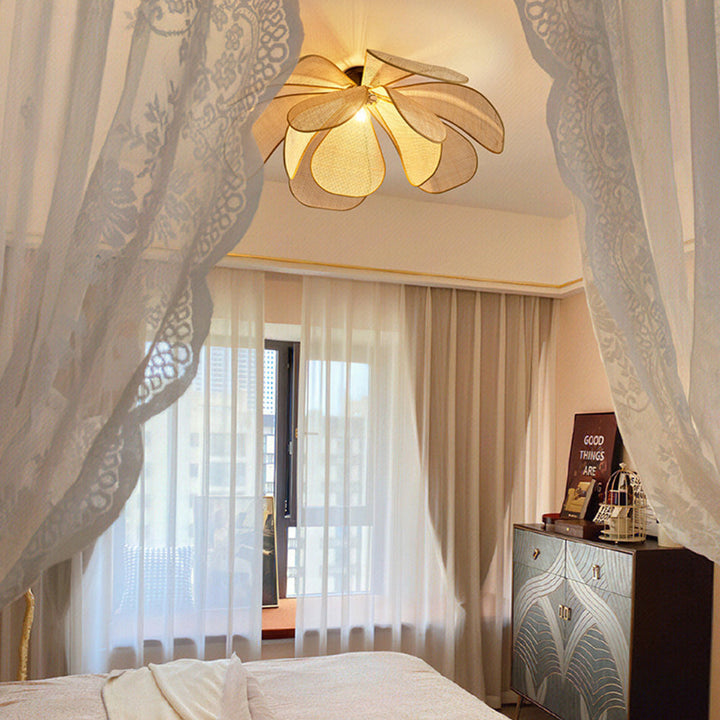 Petal Rattan Flower Pendant Lamp 10