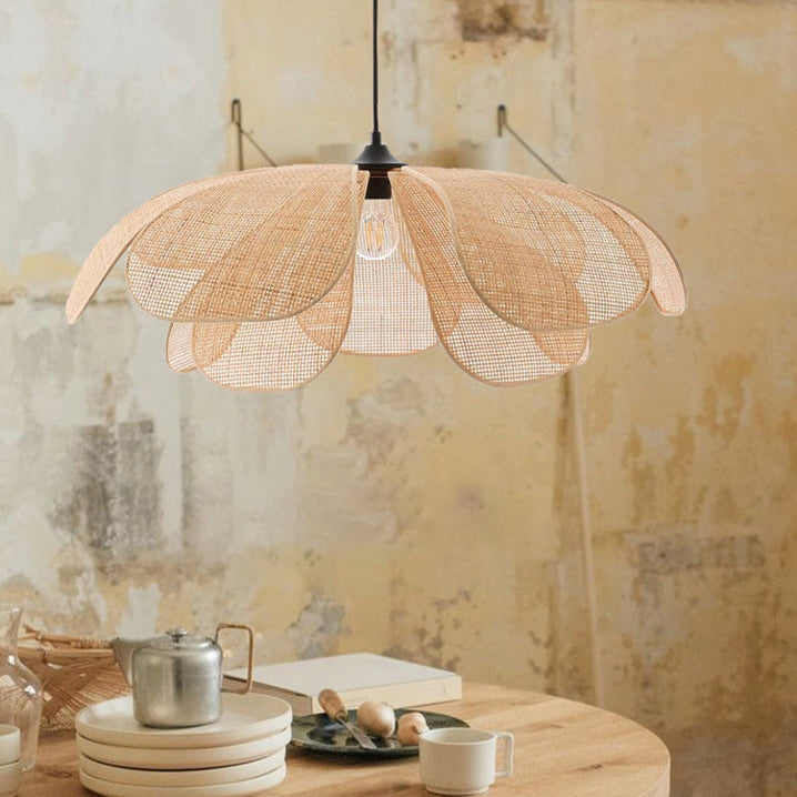 Petal Rattan Flower Pendant Lamp 8