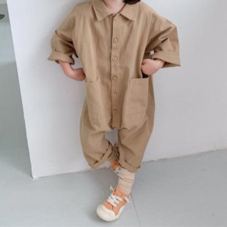 Peuter Jumpsuit I Love My Mummy Blauw Beige Katoen Ademend Comfortabel 1-7 Jaar 3