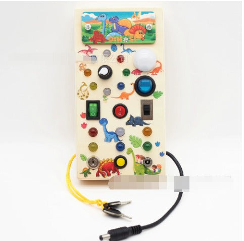 Peuters Interactief Speelbord Houten LED 15 Lampjes Montessori Educatief Speelgoed 2