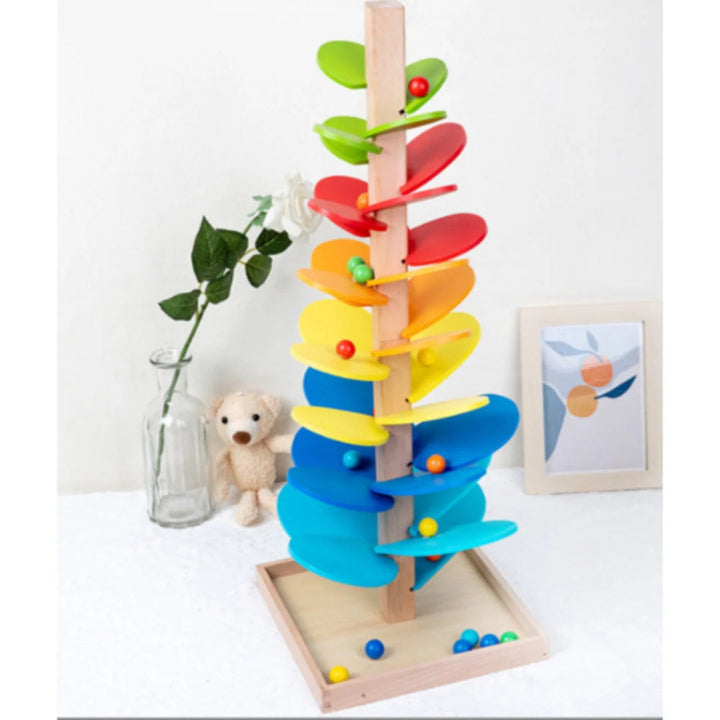 PlayBloom - Rainbow Marble Tree with Soothing Sound and Interactive Drop Design 1
