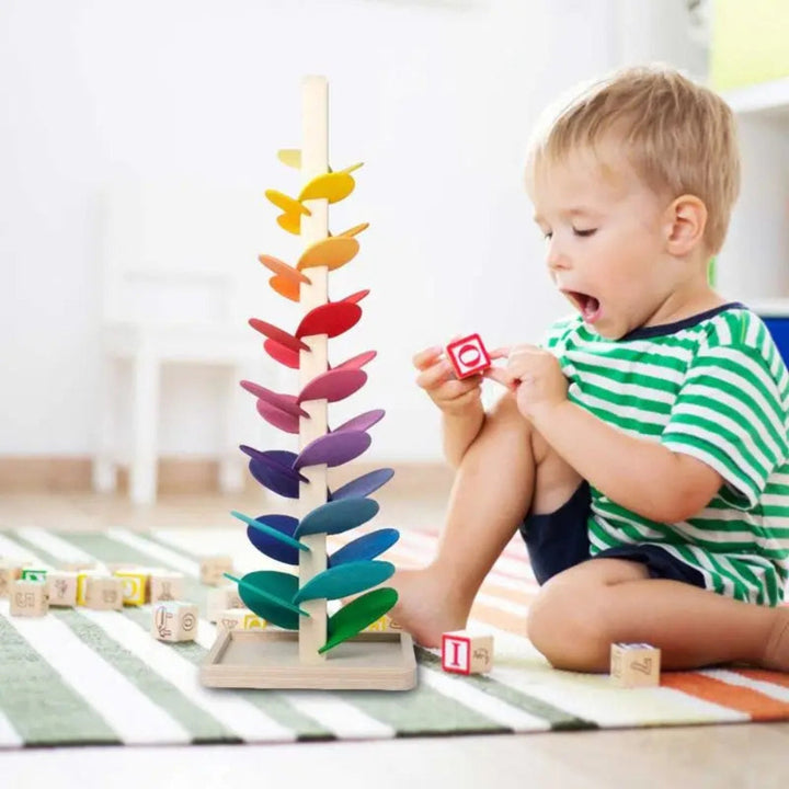 PlayBloom - Rainbow Marble Tree with Soothing Sound and Interactive Drop Design 4
