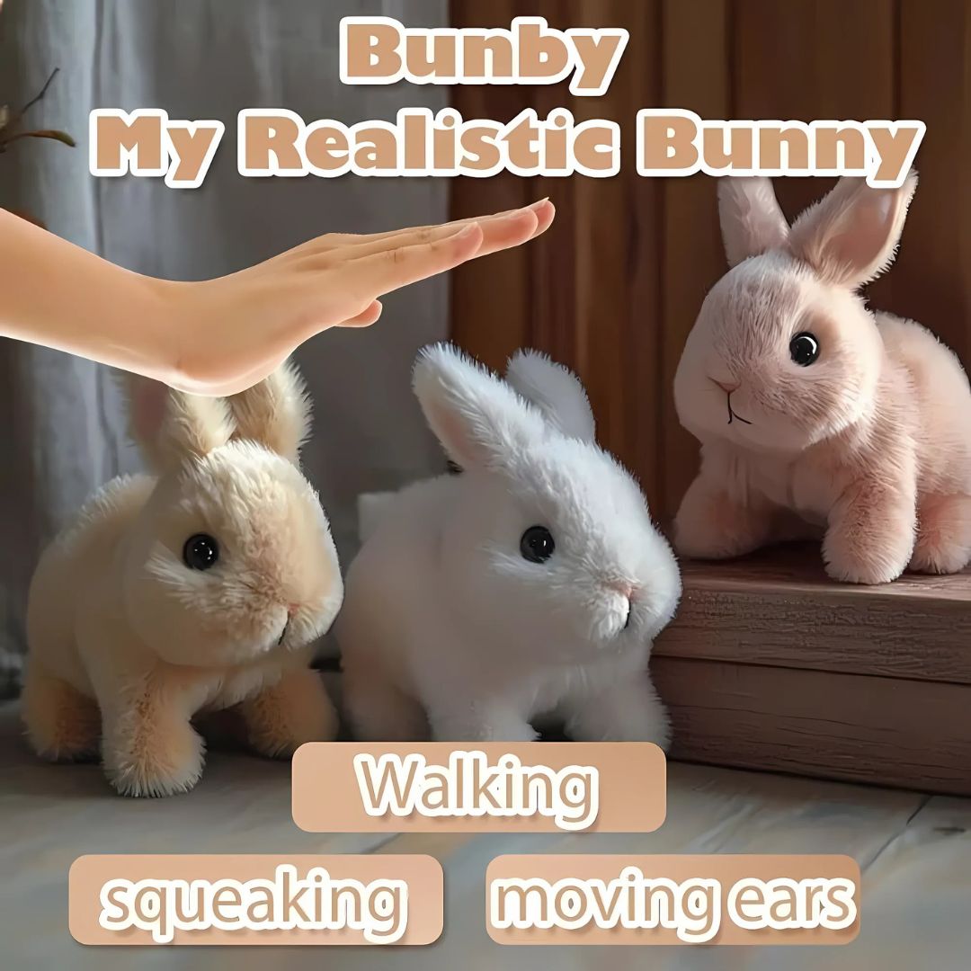 Plush Bunny Toy with Soft Fur and Details 5