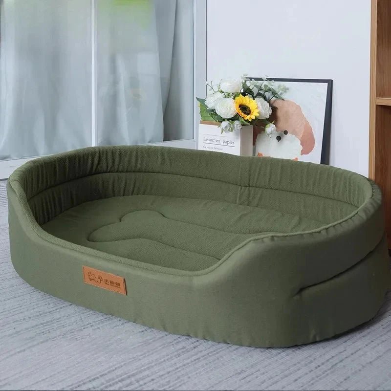Plush Dog Bed with Removable Cover – Soft Cushion for Cats and Dogs 1