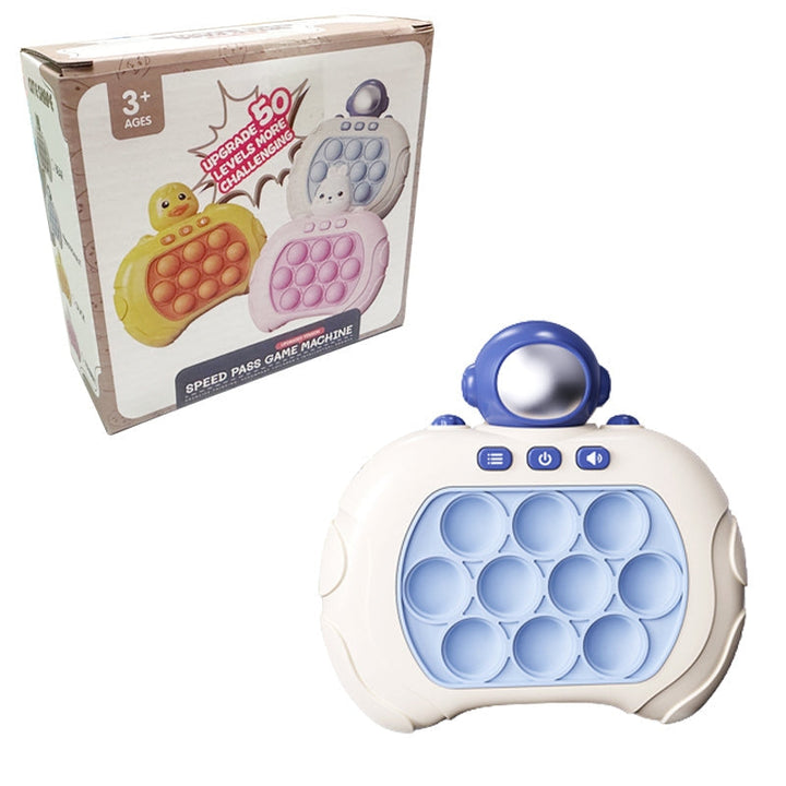 PopSpark – Portable bubble game console with light-up buttons and pop-it layout 2