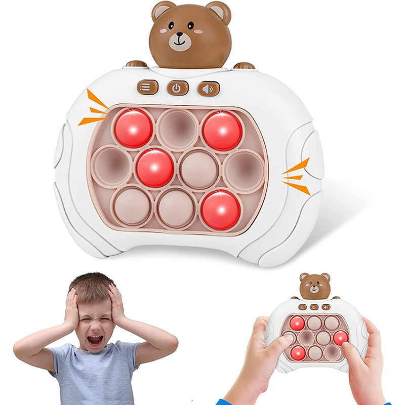 PopSpark – Portable bubble game console with light-up buttons and pop-it layout 4