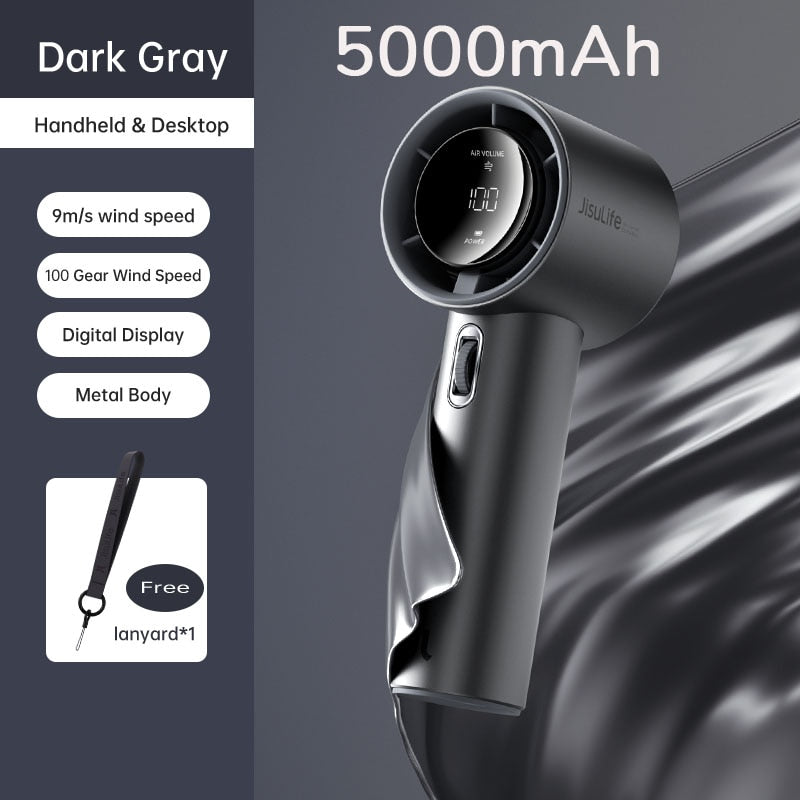 Portable Handheld Wireless Cooling Fan with Digital Display – Compact Summer Breeze for Outdoor Comfort 6