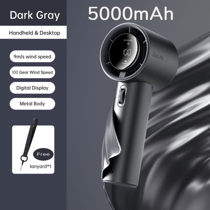 Portable Handheld Wireless Cooling Fan with Digital Display – Compact Summer Breeze for Outdoor Comfort 6