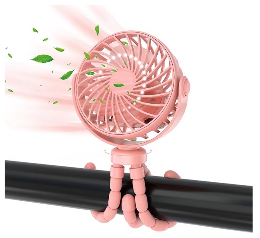 Portable Rechargeable Stroller Fan – Clip-On Design, Lightweight, Safe for Babies, USB Powered 6