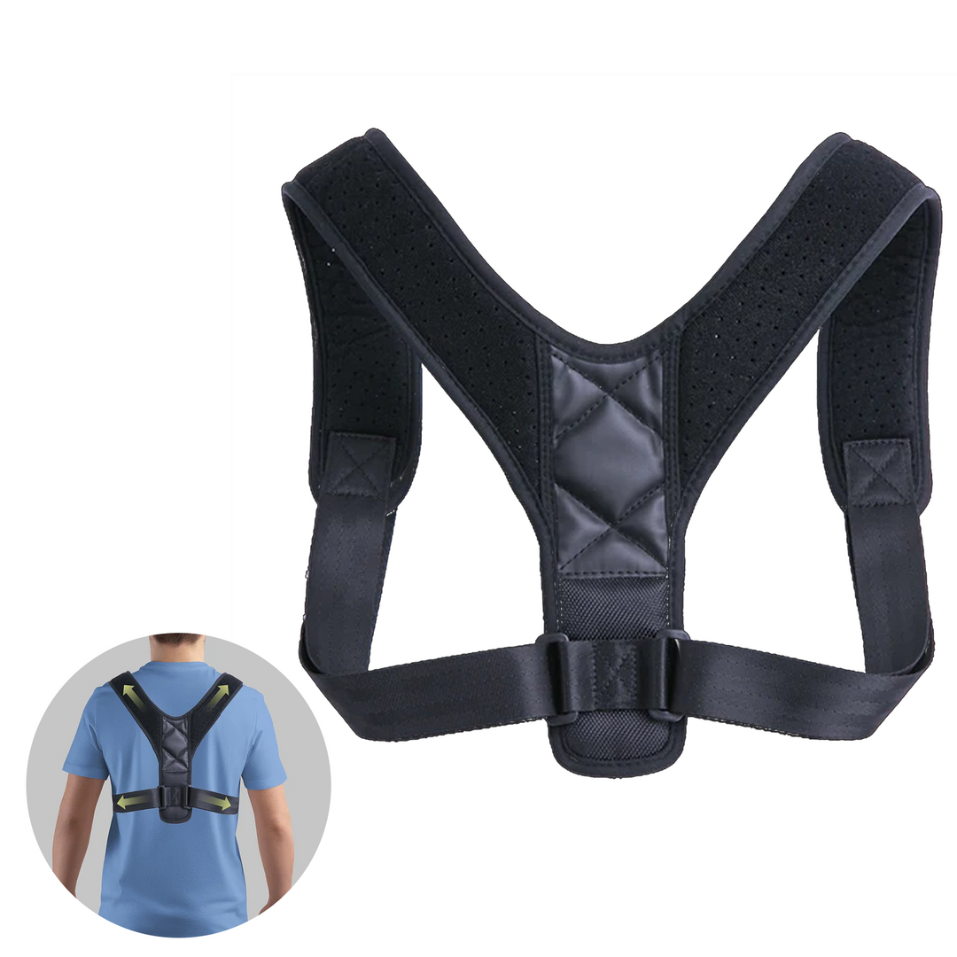 Posture Corrector Back Brace - Adjustable Breathable Clavicle Support Straight Shoulder Straps 0
