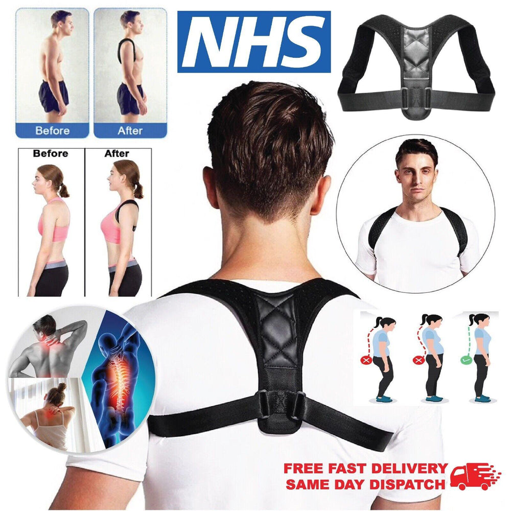 Posture Corrector Back Brace - Adjustable Breathable Clavicle Support Straight Shoulder Straps 1