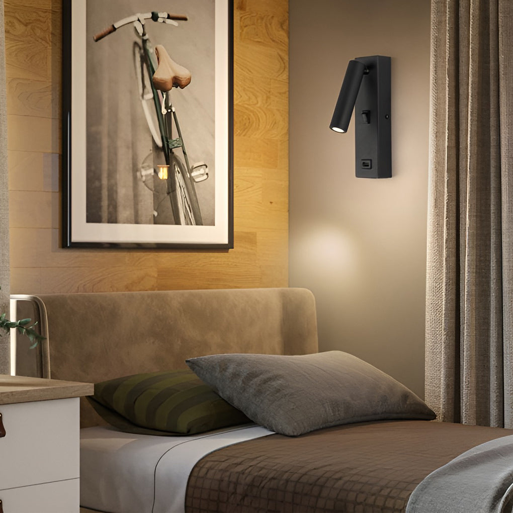 PowerLume – Modern LED Wall Lamp with Switch & USB Charging 0