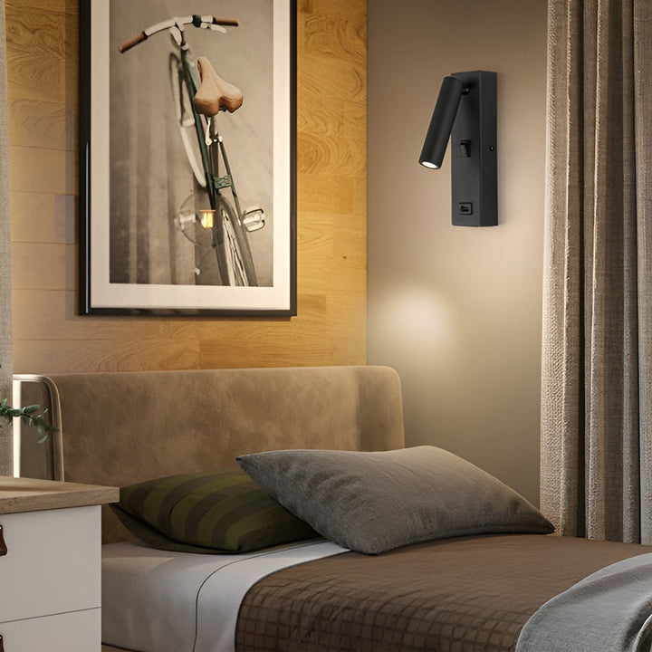 PowerLume – Modern LED Wall Lamp with Switch & USB Charging 0