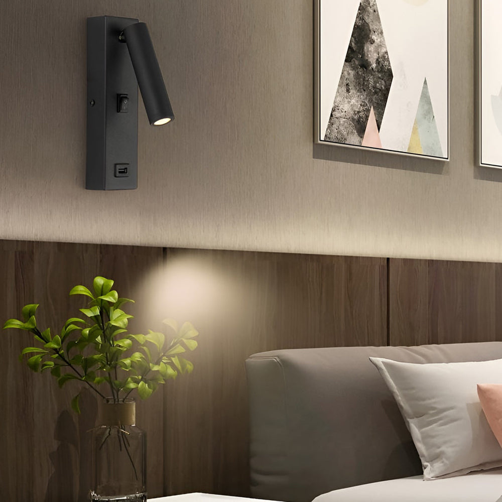 PowerLume – Modern LED Wall Lamp with Switch & USB Charging 1