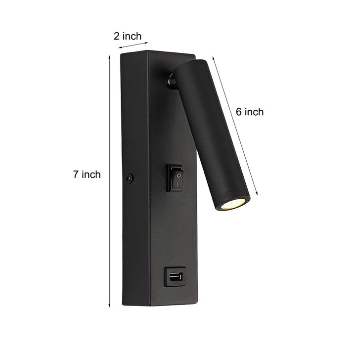 PowerLume – Modern LED Wall Lamp with Switch & USB Charging 2