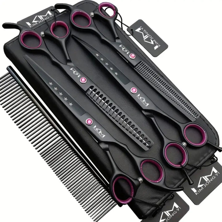 Professional Dog Grooming Scissors Set – Thinning Shears, Clipping Scissors for Easy Coat Care 0