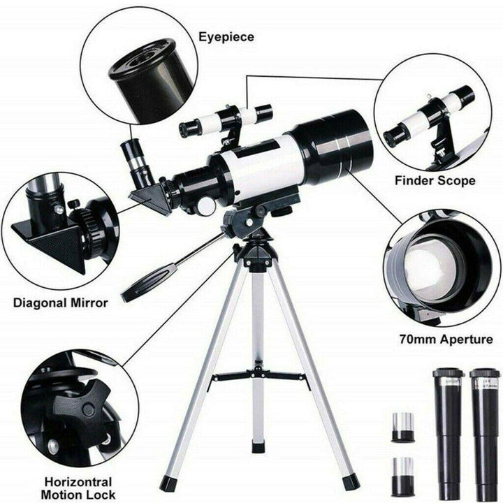Professional Telescope 300/70mm with Tripod and Phone Mount 7
