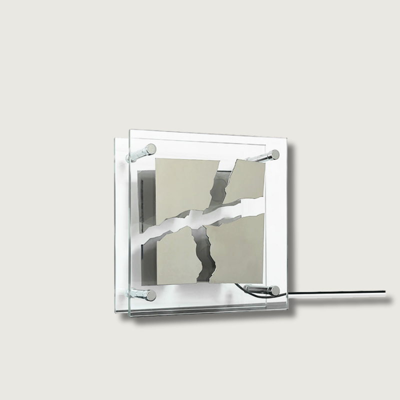 RadiantCube – Artistic Square Glass Table Lamp 0