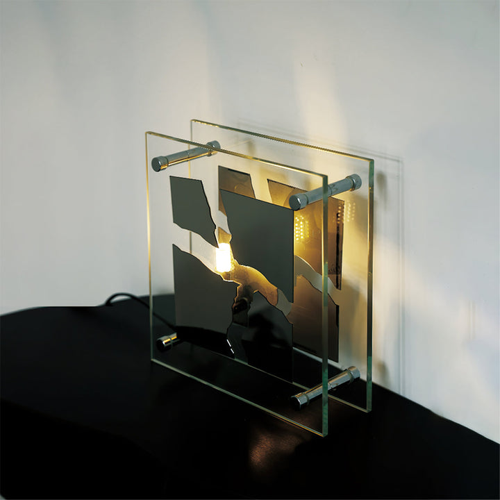 RadiantCube – Artistic Square Glass Table Lamp 2