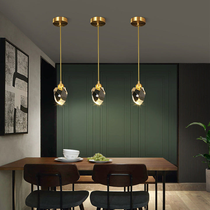 Raindrop Gold Accent Pendant Lamp 3