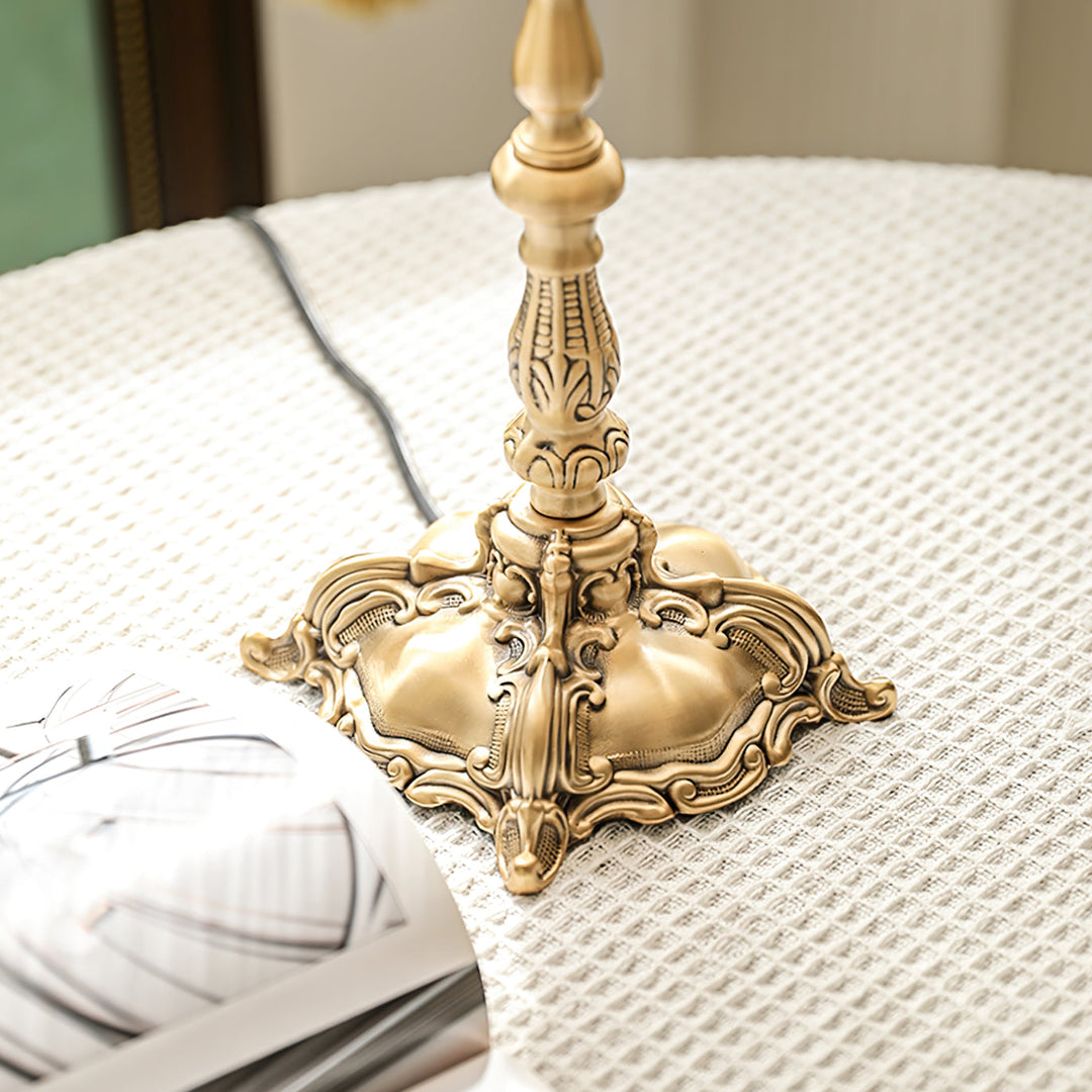 RegalBrass - Victorian Lamp with Gold Detailing and Luxurious Glow 4