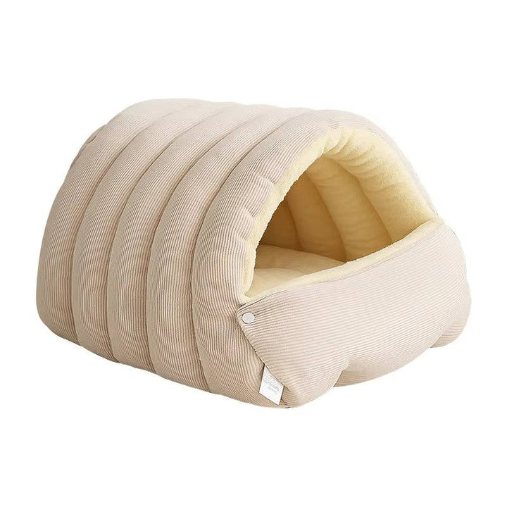 Removable Washable Semi-Closed Cat Bed with Arctic Fleece Lining – Cozy Hideaway for Indoor Cats 6