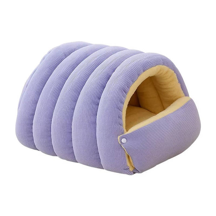 Removable Washable Semi-Closed Cat Bed with Arctic Fleece Lining – Cozy Hideaway for Indoor Cats 7