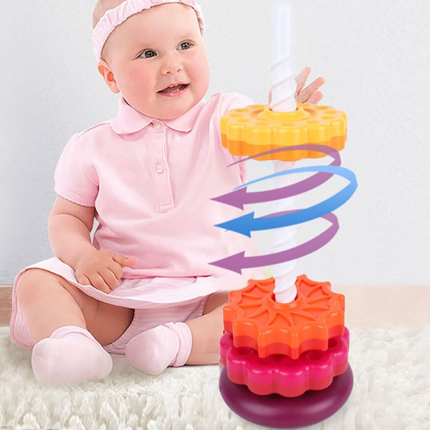 Rotating Tower™ - Colorful stacking fun - Stacking tower 1