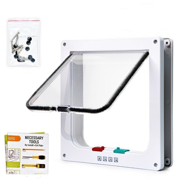 SafeFold - Versatile Folding Door with 4-Way Cat Flap & Security Closure 0