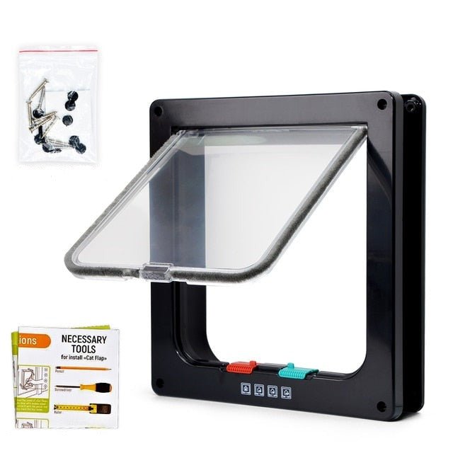 SafeFold - Versatile Folding Door with 4-Way Cat Flap & Security Closure 4