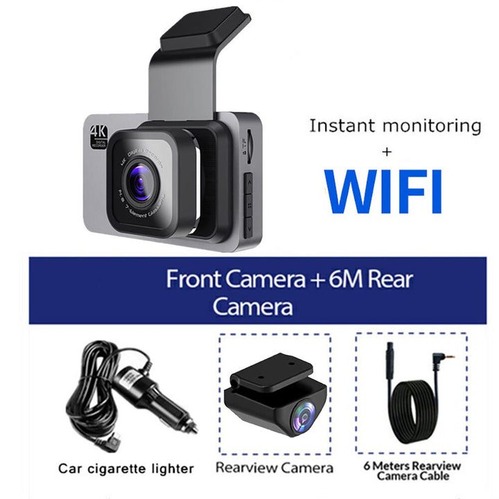 Safe Drive | Dual Lens Auto Dash Cam with 170° Wide Angle – Real-Time Monitoring for Enhanced Vehicle Security 0