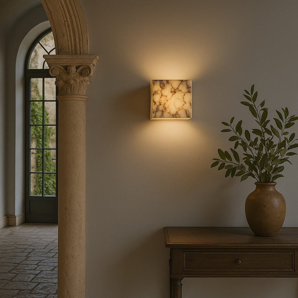 Sconiq | Elegant Marble Cube Wall Lamp for Modern Interiors 1