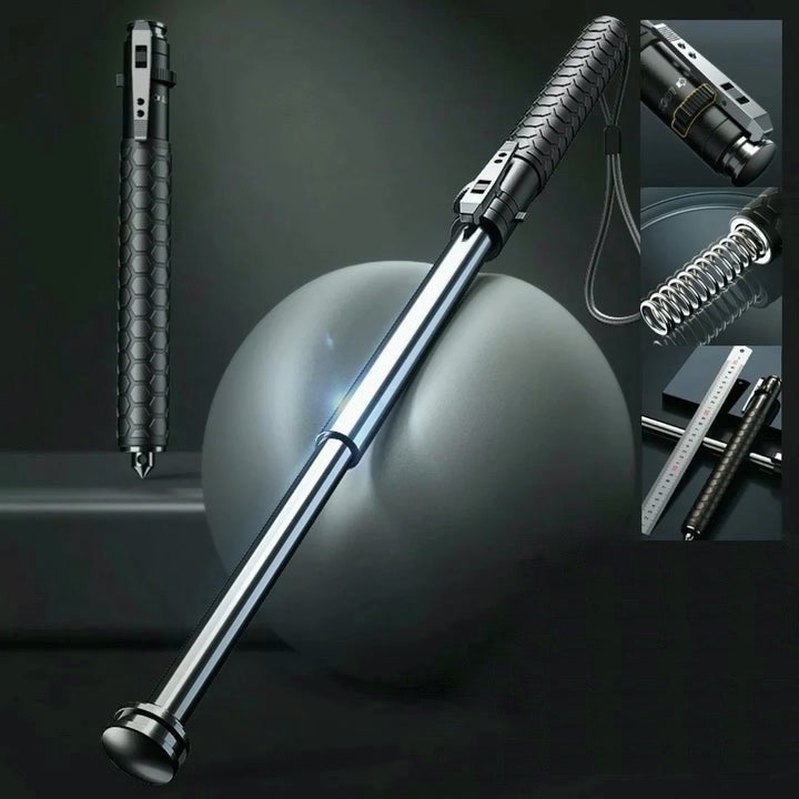 Self-Defense Trekking Pole – Automatic Hiking Stick with Ergonomic Grip for Outdoor Safety 3