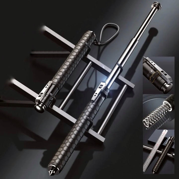 Self-Defense Trekking Pole – Automatic Hiking Stick with Ergonomic Grip for Outdoor Safety 4