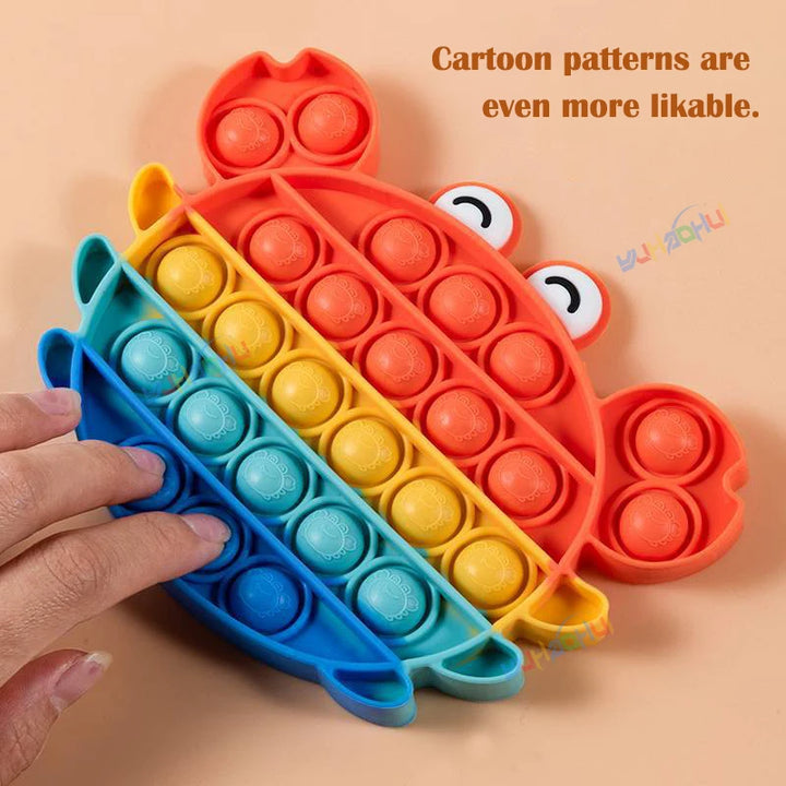 Sensory Fidget Toy Rainbow Pop Bubble Silicone Stress Relief for Kids and Adults 3