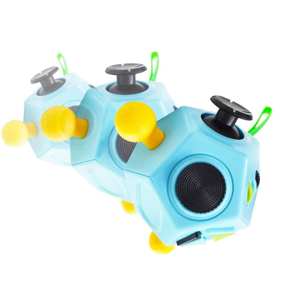 Sensory Toy 12-in-1 Anti-Stress Cube Durable ABS Plastic for Autism and Focus 2