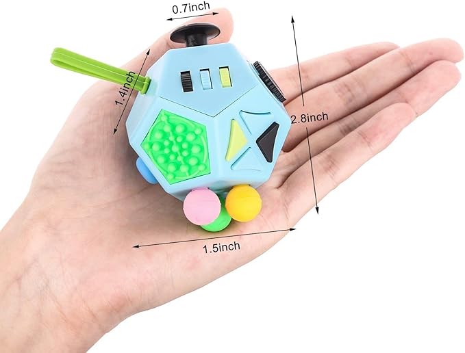 Sensory Toy 12-in-1 Anti-Stress Cube Durable ABS Plastic for Autism and Focus 4