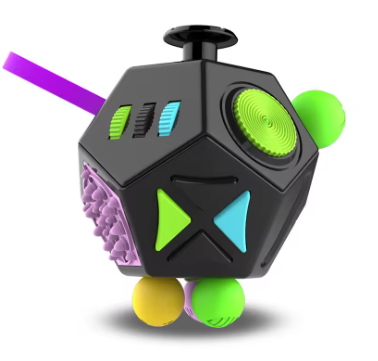 Sensory Toy 12-in-1 Anti-Stress Cube Durable ABS Plastic for Autism and Focus 7