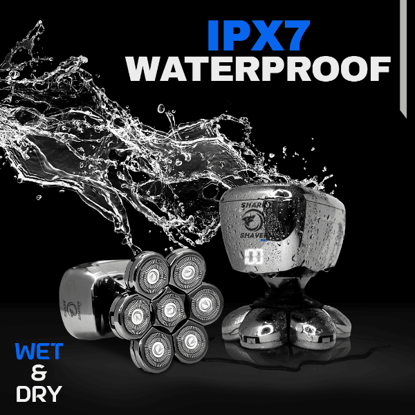 Shark Shaver Pro - Platinum Men's Electric Skull Shaver For Head & Face 0