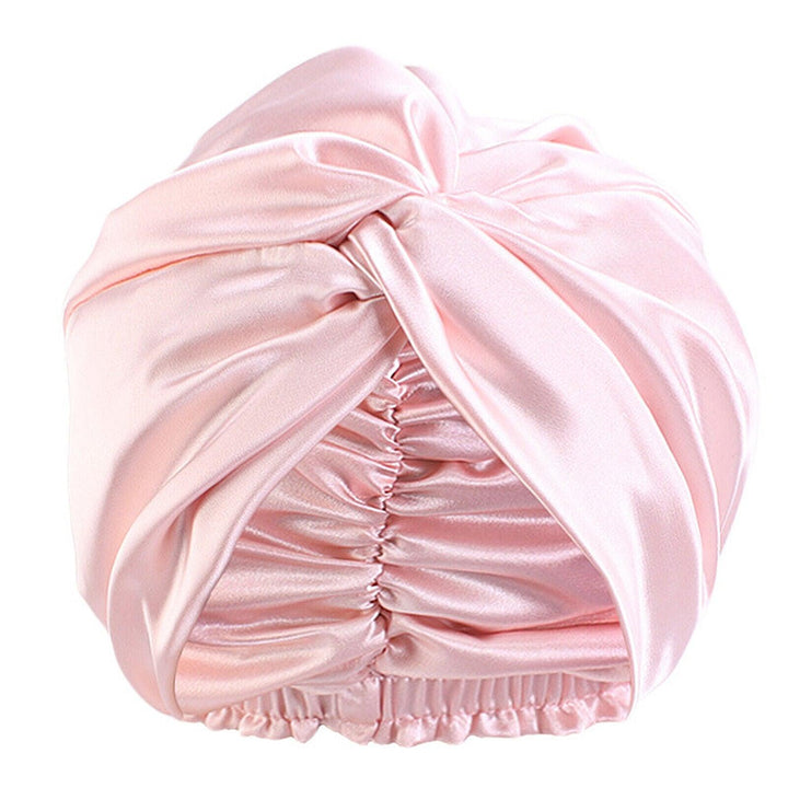 Silk Turban for Sleep - Bonnets For Women Twisted Sleeping Night Cap Pure Silk Hair Wrap Cap 12