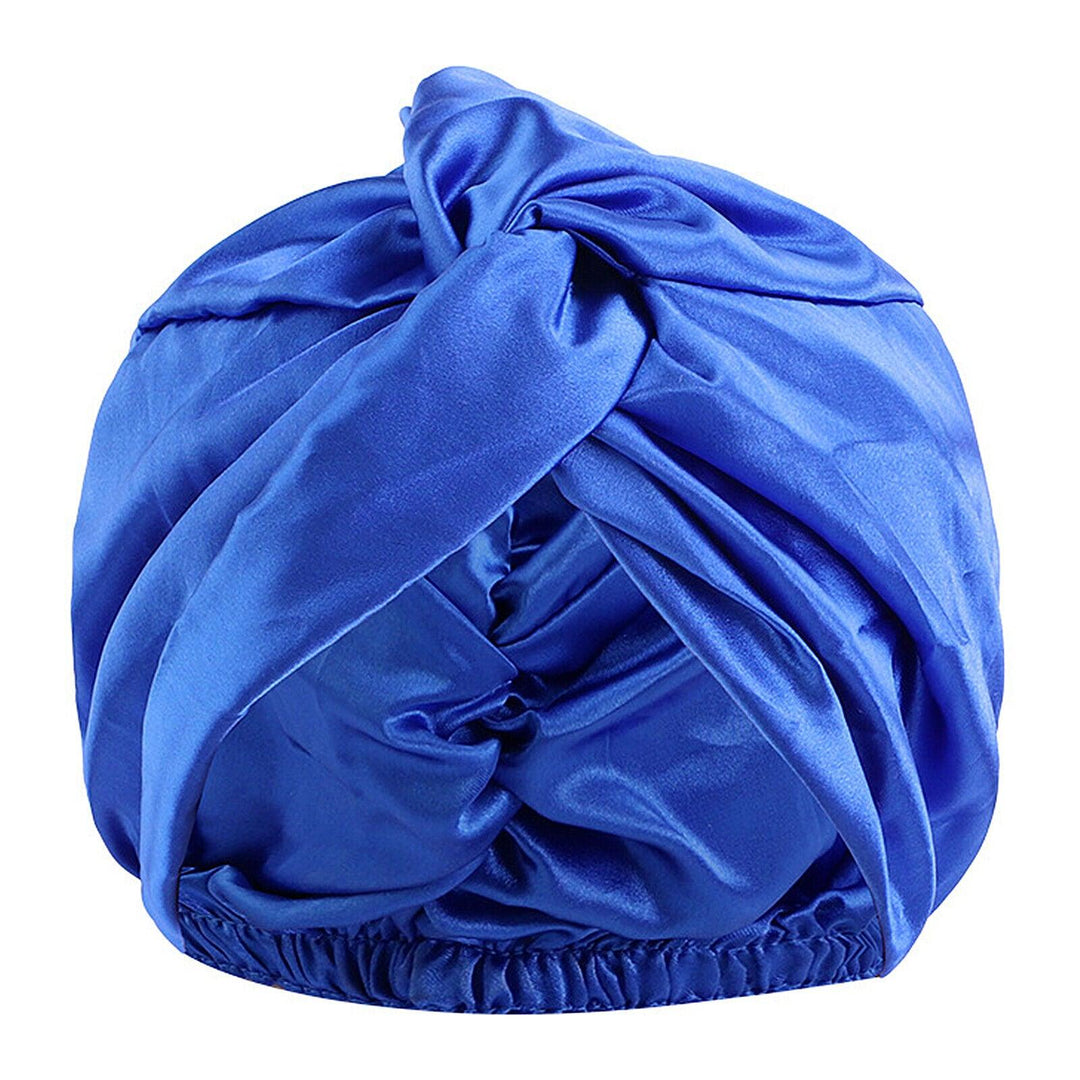 Silk Turban for Sleep - Bonnets For Women Twisted Sleeping Night Cap Pure Silk Hair Wrap Cap 8