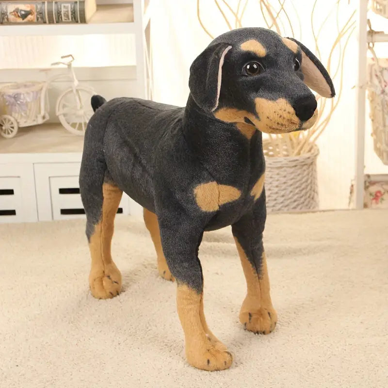 Simulation Black Dog Plush Toy 1