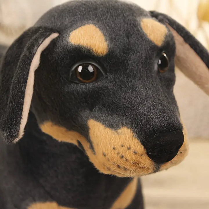 Simulation Black Dog Plush Toy 2