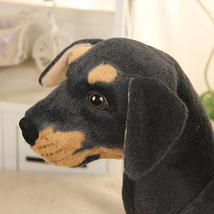 Simulation Black Dog Plush Toy 3