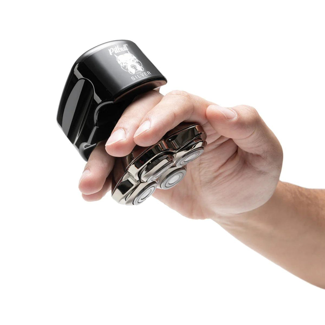 Skull Shaver Pitbull - Skull Shaver Silver PRO Head and Face Shaver Palm and Fierce Shavers - Spring Special! 7