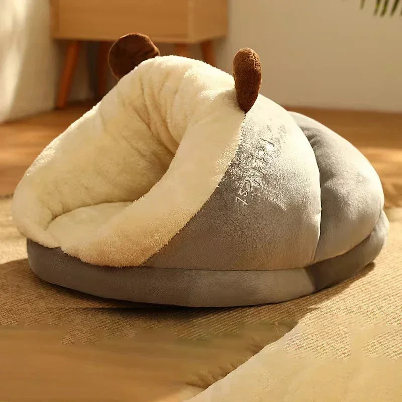 Slippernest - Foldable Dog Bed in Coral Fleece for Winter Comfort 0