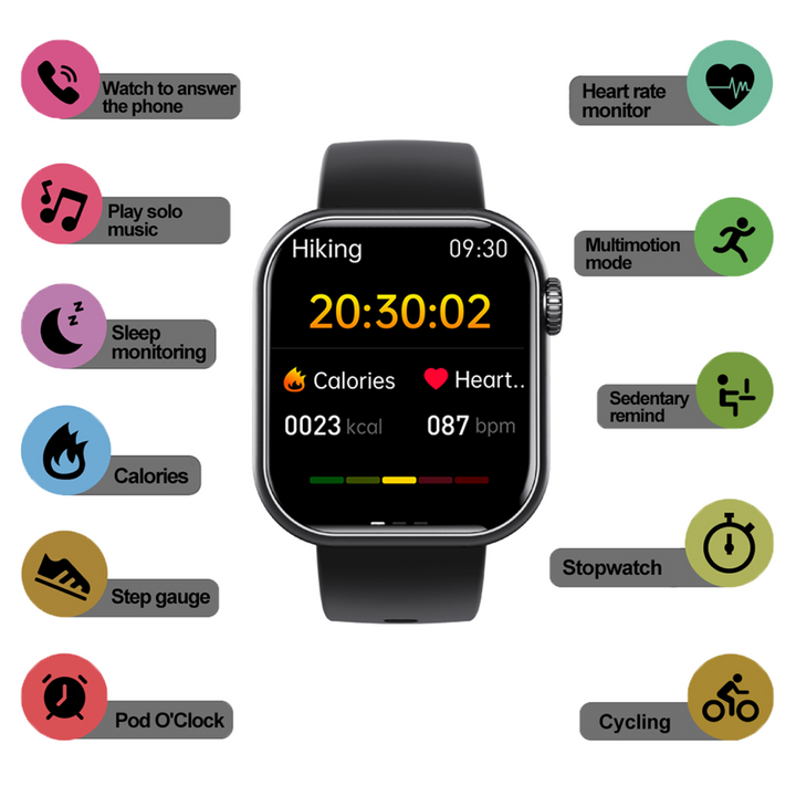 Smartwatch with Blood Pressure and Fitness Tracker 8