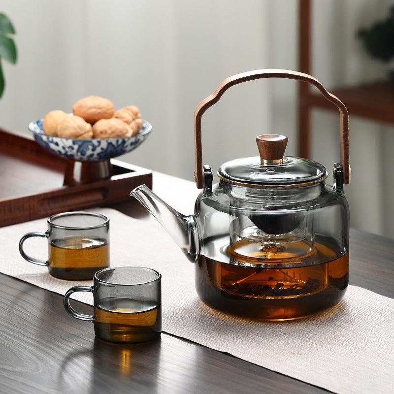 SmokedGlass | Elegant Natural Wooden Teapot for Premium Tea Brewing 3