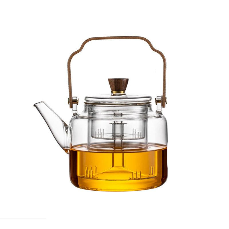 SmokedGlass | Elegant Natural Wooden Teapot for Premium Tea Brewing 7